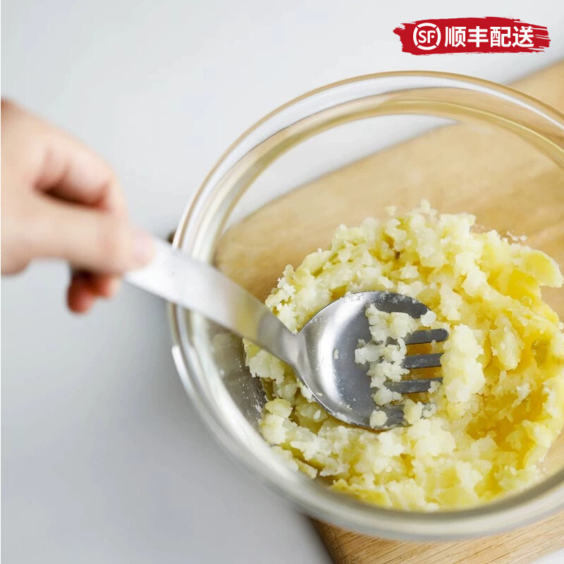 日本进口AUX奥克斯不锈钢捣泥神器土豆泥压泥器捣碎器料理叉勺,厨房/烹饪用具,手用捣泥器,淘宝优惠券,粉丝福利购,淘宝优惠卷