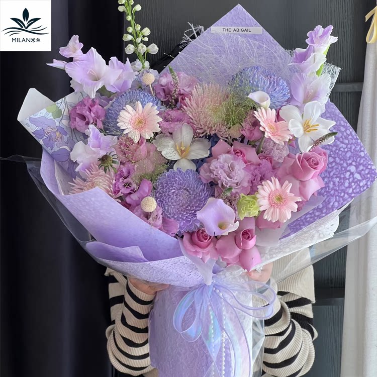 韩国手工水岩纸水滴纸鲜花花束包装艺术纸花艺礼物包花纸材料DIY