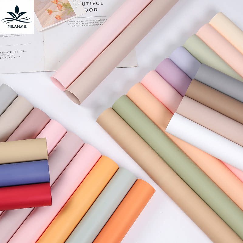 晨雾哑光韩风初恋纸纯色欧雅纸鲜花艺包装纸