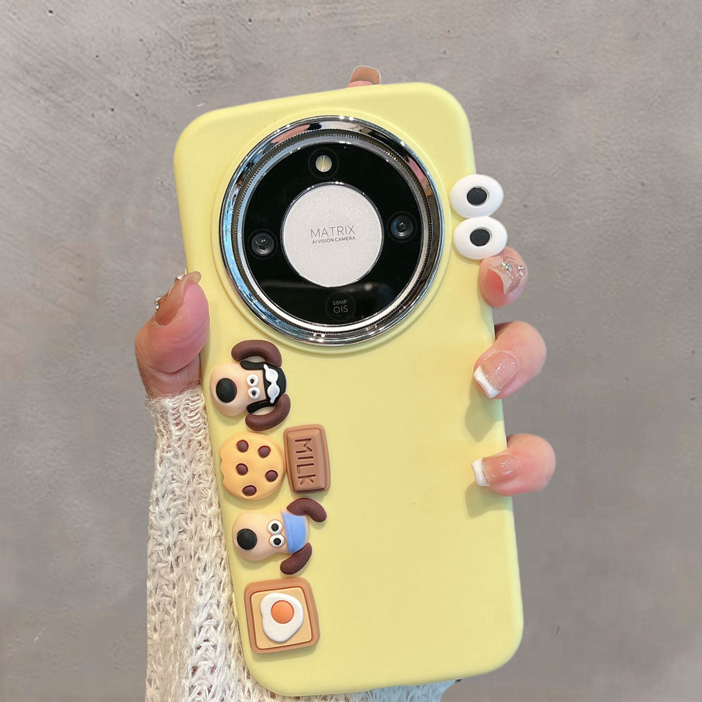 适用于华为荣耀x70手机壳mtn-an00新款女honor70x可爱叉七零立体卡通anoo全包防摔保护套mtnan00软壳x7o黄色