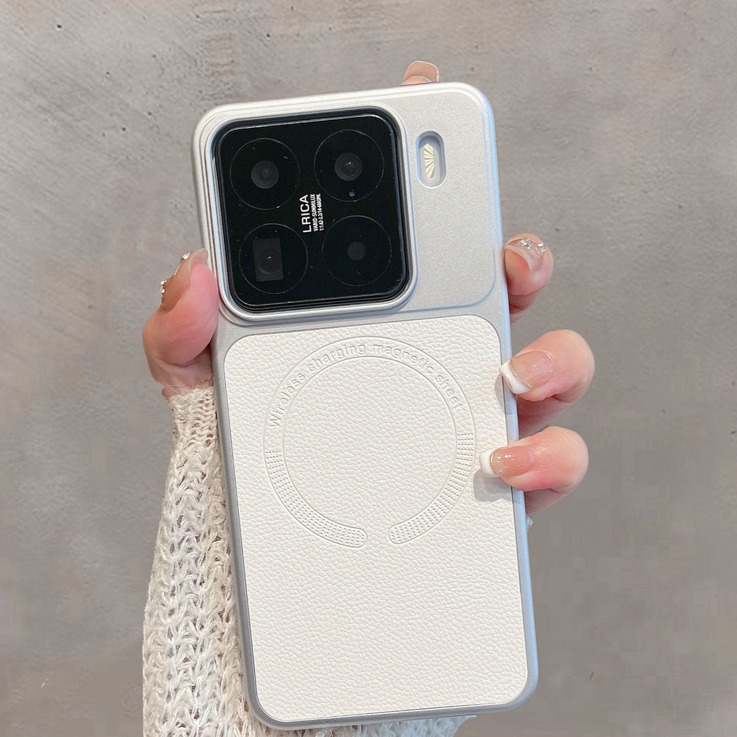 适用小米15手机壳小米15pro新款磁吸充电24129PN74C硬壳xiaomi十五por简约高级感电镀边框纯色荔枝皮纹保护套