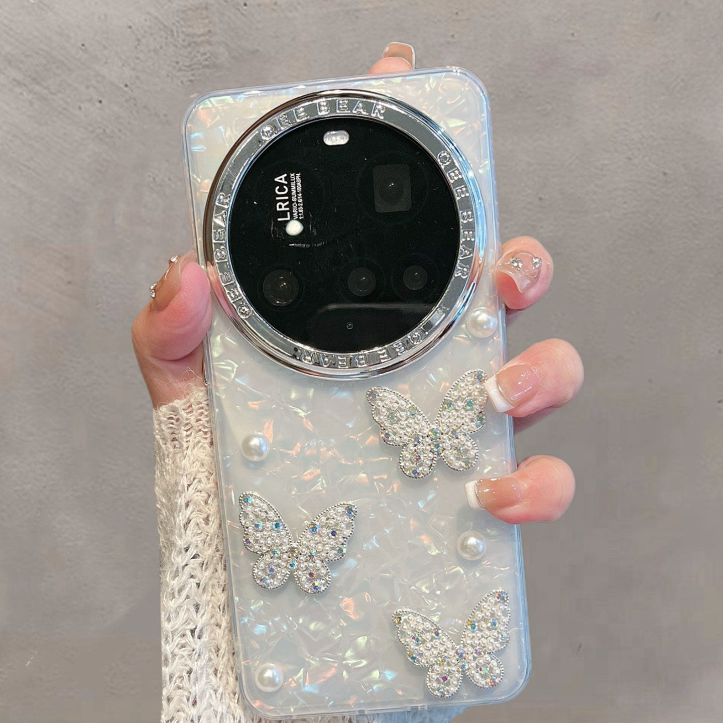 适用于小米15ultra手机壳半透明14ultra新款女13utra小清新xiaomi15u蝴蝶十五uitra高级感防摔手链保护套简约