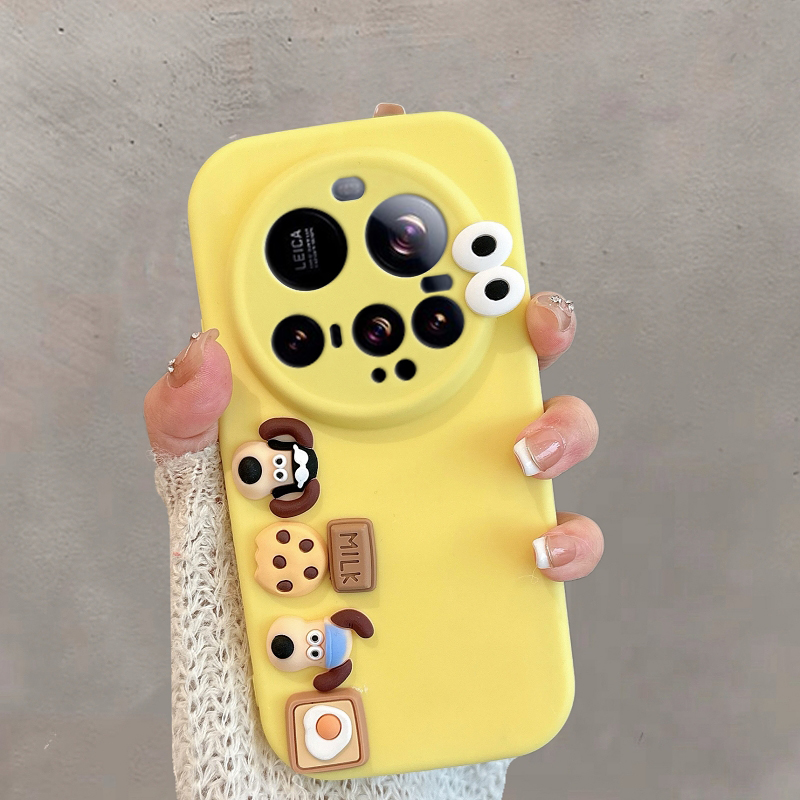 适用于小米15Ultra手机壳新款可爱卡通立体小狗全包防摔手绳保护套软壳个性创意TPU女款超萌