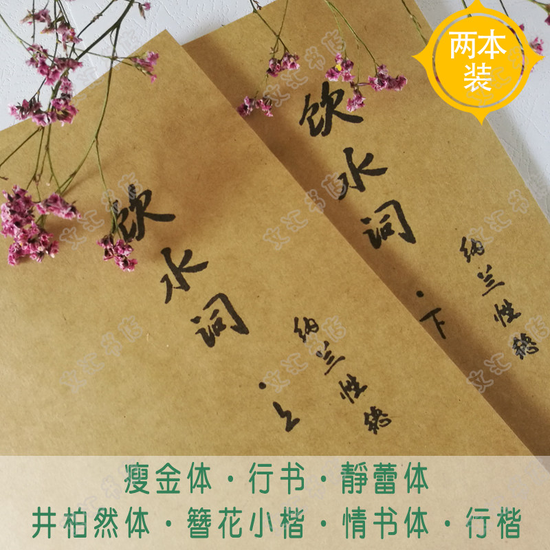 纳兰容若性德饮水词硬笔成人钢笔字帖瘦金体簪花小楷行楷静蕾体