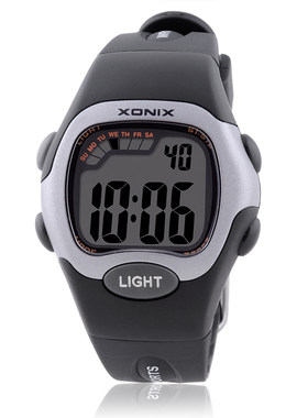 XONIX游泳防水夜光灯电子表闹钟