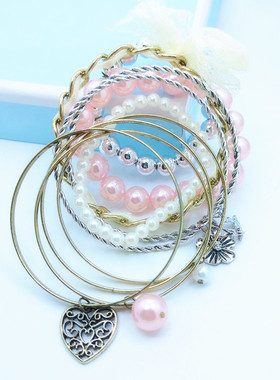 s0252欧美风刻纹复古小燕子手镯