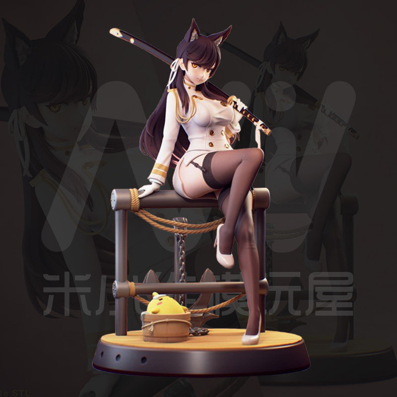 [白模 要自己上色]爱宕Atago 碧蓝航线 14k光固化赠眼睛水贴