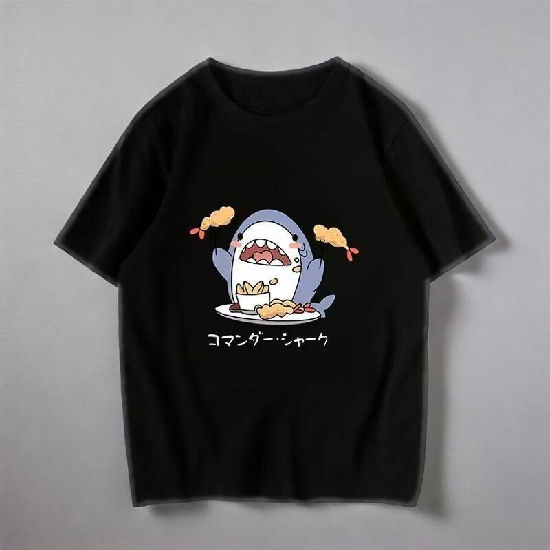 原宿日系卡通可爱t恤衫宽松半袖