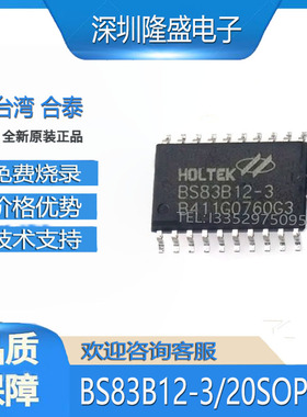BS83B12-3 SOP20 12通道12按键触摸IC触控按键芯片 touch key烧录