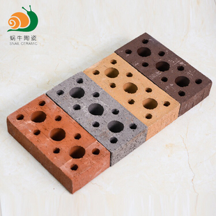 清水砖砌墙砖多孔陶砖幕墙陶土砖干挂劈开砖龙骨外墙青砖条砖厂家