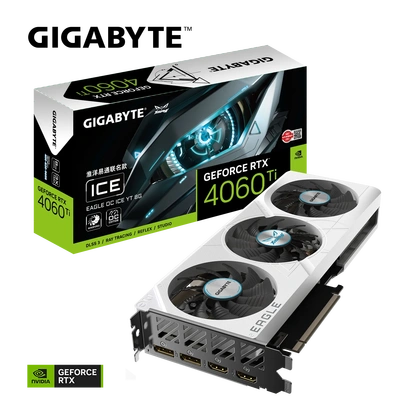 技嘉RTX 4060 Ti EAGLE OC ICE YT 8G冰猎鹰黑神话悟空显卡