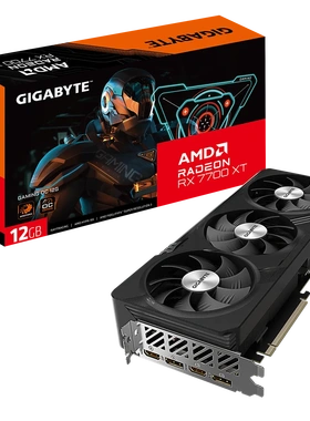 技嘉RX 7700 XT GAMING OC12GB显卡 风之力散热/RGB/双 BIOS模式