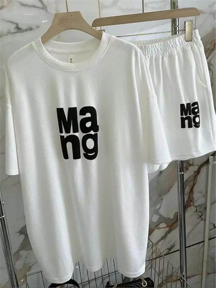 SUMMER NEW AGE-REDUCING LETTER PRINT CASUAL SPORTS TOP T-SHIRT WOMENS SHORT SLEEVE SUMMER FASHION FRIED STREET FOREIGN