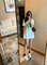 SUMMER DRESS 2024 NEW KOREAN FASHION BRAND EARTH FOAM THREE-DIMENSIONAL FLUORESCENT PRINT SHORT SLEEVE MID-LENGTH T-SHIRT WOMEN