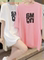 SUMMER NEW AGE-REDUCING LETTER PRINT CASUAL SPORTS TOP T-SHIRT WOMENS SHORT SLEEVE SUMMER FASHION FRIED STREET FOREIGN