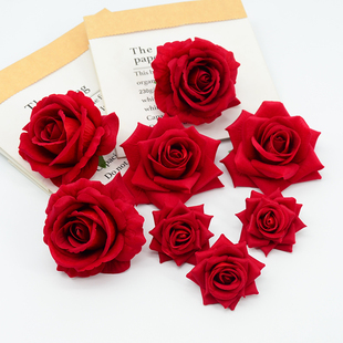 仿真DIY新款绒布玫瑰花朵婚礼场景布置花墙拱门绢花婚庆装饰配饰