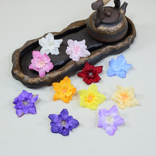 仿真飞燕草花朵大号绢花假花手工DIY材料包新娘头饰制作婚庆装饰