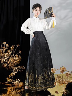 出租马面裙烟雨庭明制汉服女套装敬酒服古装表演出走秀租赁租借