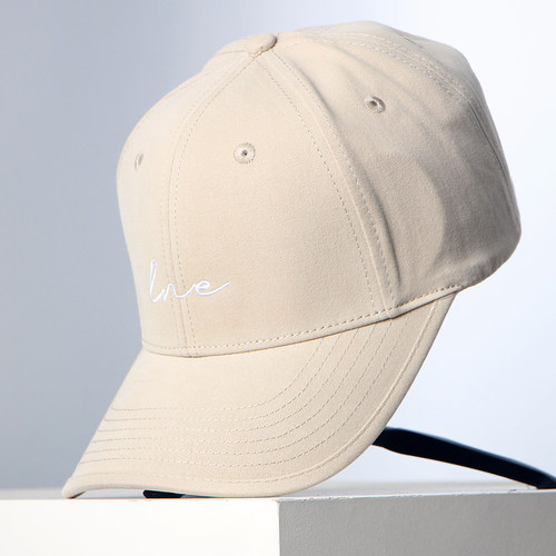 21cm加宽檐硬顶棉字母刺绣棒球帽帽子男女硬顶有型鸭舌帽加大头围