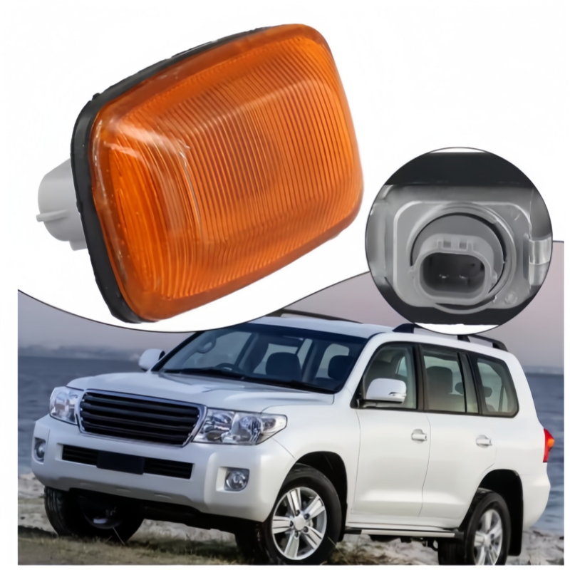 适用于丰田90-07款霸道兰德酷路泽陆地巡洋舰叶子板灯边灯转向灯