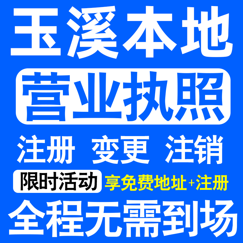 玉溪市红塔江川通海华宁易门注册营业执照代办工商个体户公司注销