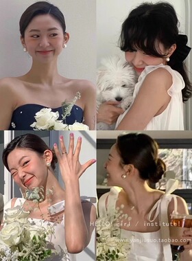 温柔法式奶油白珍珠耳环女夏小众设计感高级养耳洞耳钉纯银针耳饰