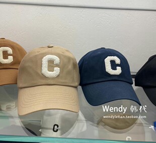 韩国代购小众潮牌covernat 大C字母经典棒球帽 小C帽子 可调节