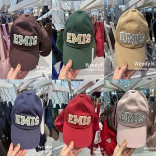 大标字母刺绣棒球帽 新款 帽子 小众emis 部分现货～韩国代购