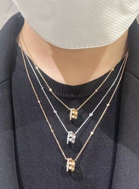 正品代购Messika梅西卡 立体圈圈白金钻石项链romane龚俊同款