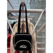 韩国代购 小众设计师emis 字母休闲单肩包小方包