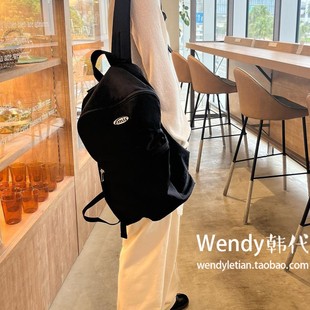 大容量尼龙双肩包背包wappen emis 韩国代购 小众设计师