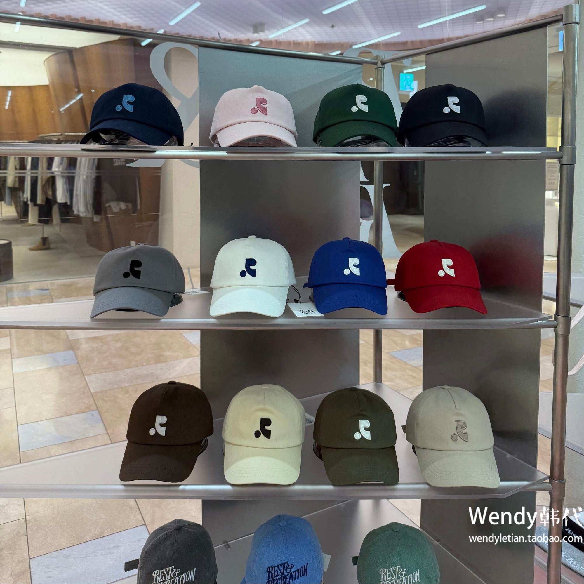 部分现货~韩国代购rest and recreation字母刺绣棒球帽 rr帽子