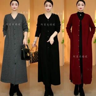 2659 8240 新款 秋冬季 风衣裙 加厚磨毛软精纺两穿开衫 衣雅优选
