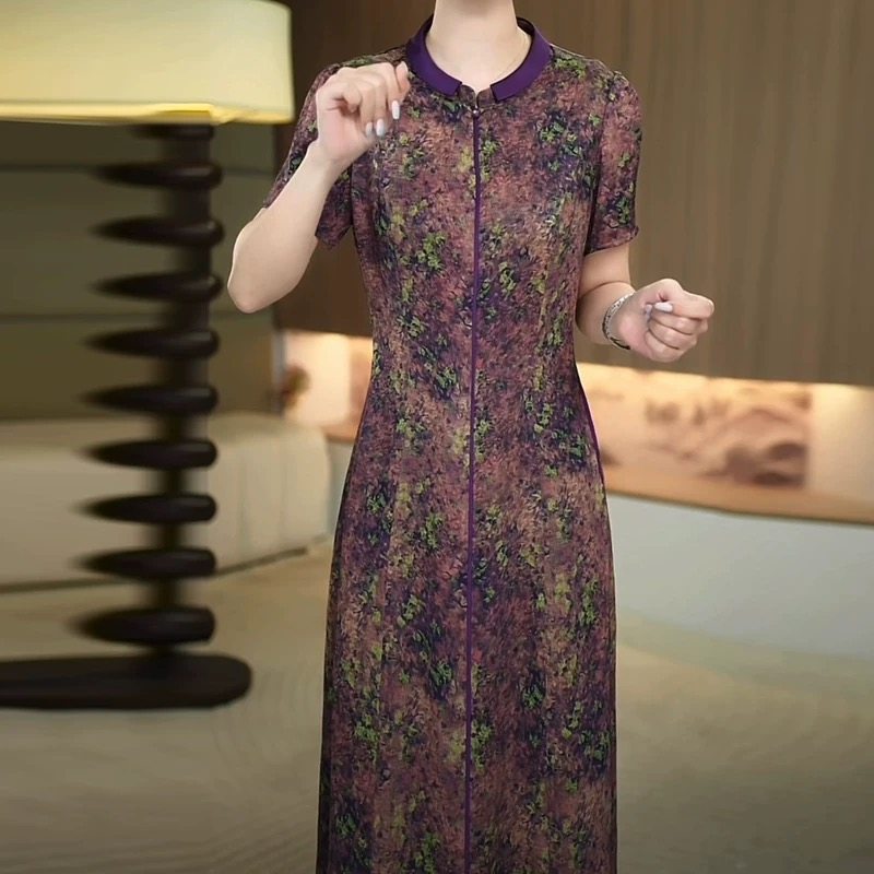 【衣雅优选】8088-1839#夏季新款正版气质显瘦小翻领连衣裙