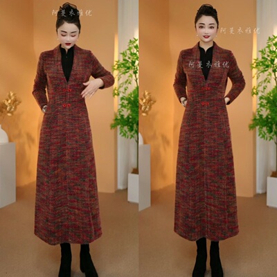 加厚保暖雪花绒连衣裙