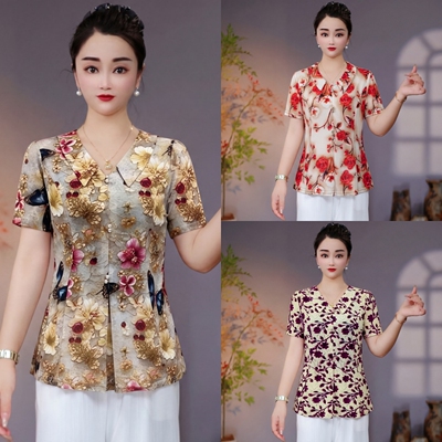 夏季翻领气质减龄上衣