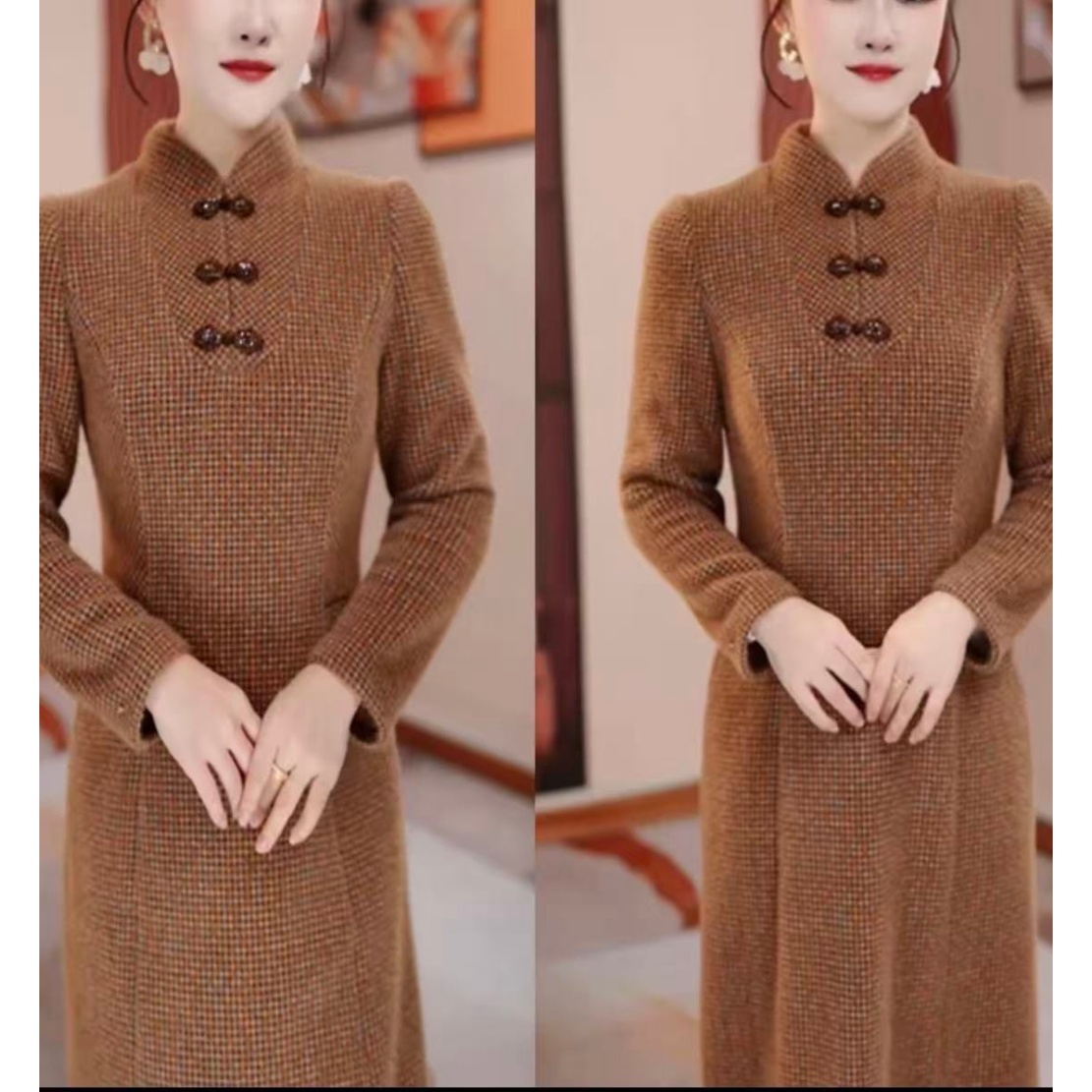 加厚保暖贵妃绒连衣裙