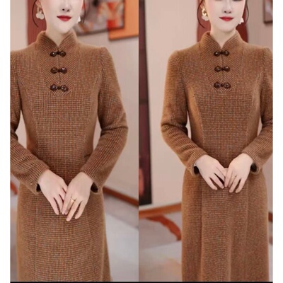 加厚保暖贵妃绒连衣裙