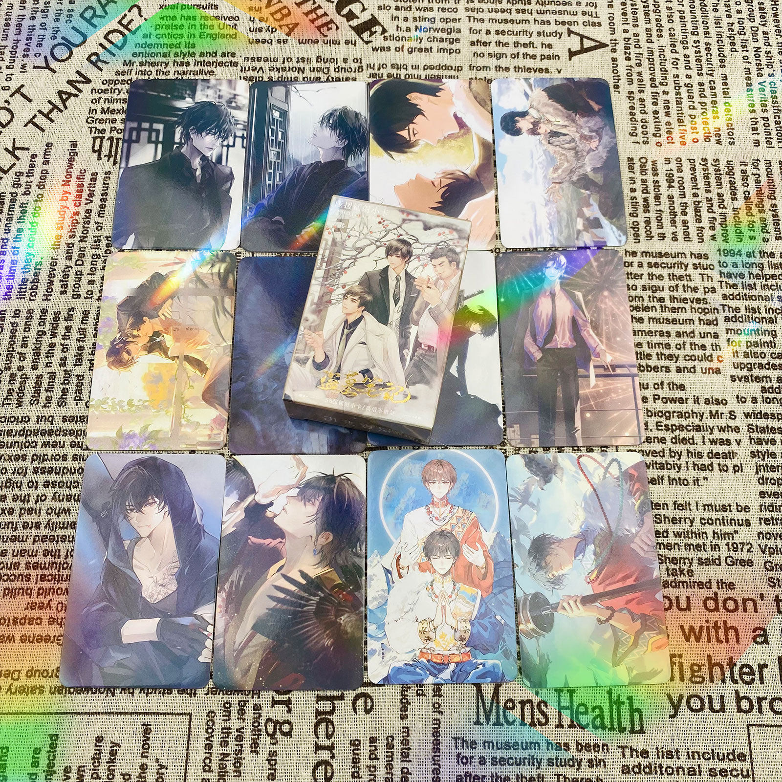 盗墓笔记镭射小卡55张动漫张起灵吴邪周边三寸盒装照片LOMO卡礼