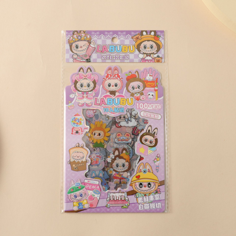 拉布布咕卡透明贴纸随心配儿童女