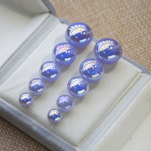 梦幻星空紫人鱼姬珍珠耳钉女s925纯银耳饰2025新款爆款高级感耳环