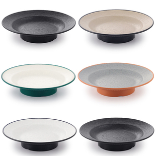 凯柏雅密胺高脚盘仿瓷酒店明档菜品自助餐展示盘水果盘凉菜盘商用