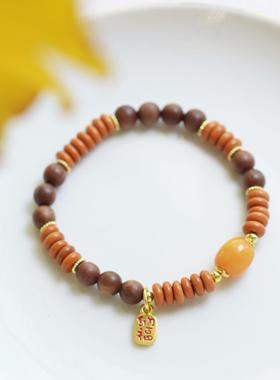 「守拙」原创设计国风上岸老山檀手串上岸手串考公考研文玩手串