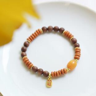 「守拙」原创设计国风上岸老山檀手串上岸手串考公考研文玩手串