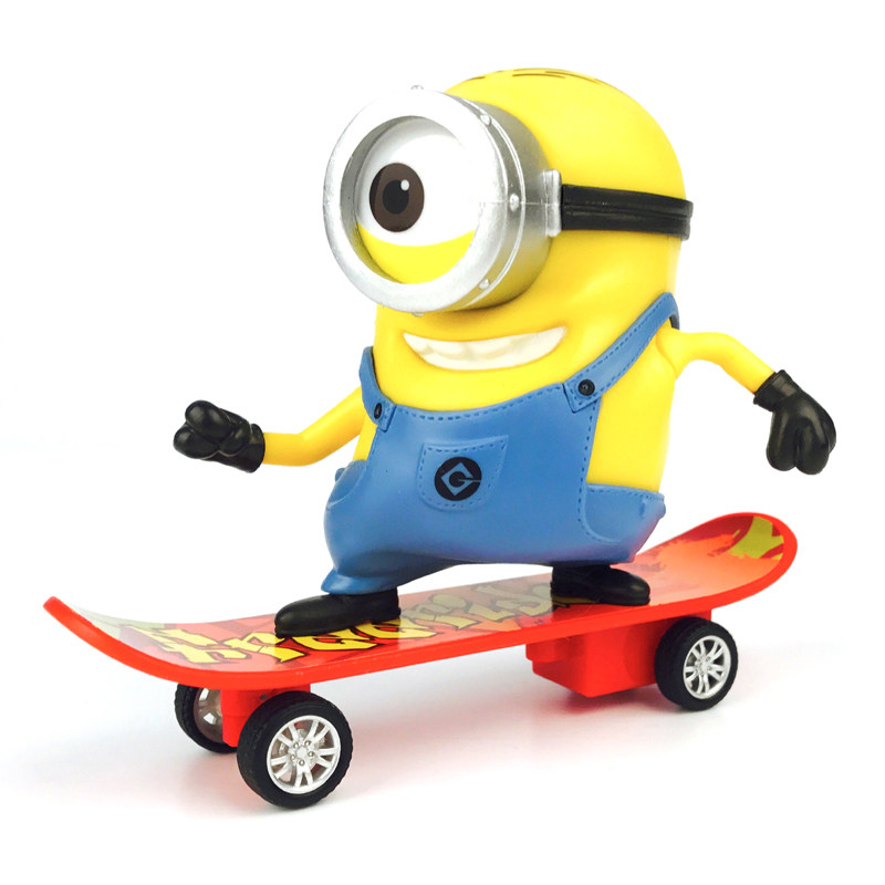 环球影城小黄人玩具惯性回力滑板车公仔手办模型神偷奶爸周边礼物