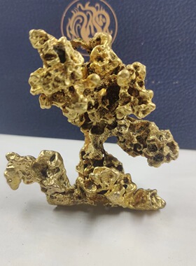 天然狗头金铜陨石新疆阿尔泰金陨石摆件吊附手把件小金块