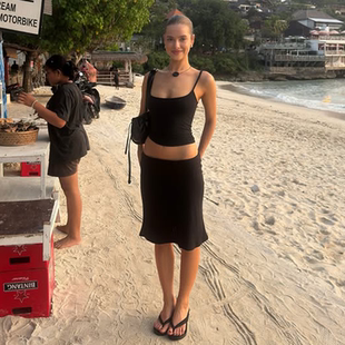 穿搭辣妹休闲套装 鱼尾半身裙两件套2026夏季 吊带背心 纯色基础款