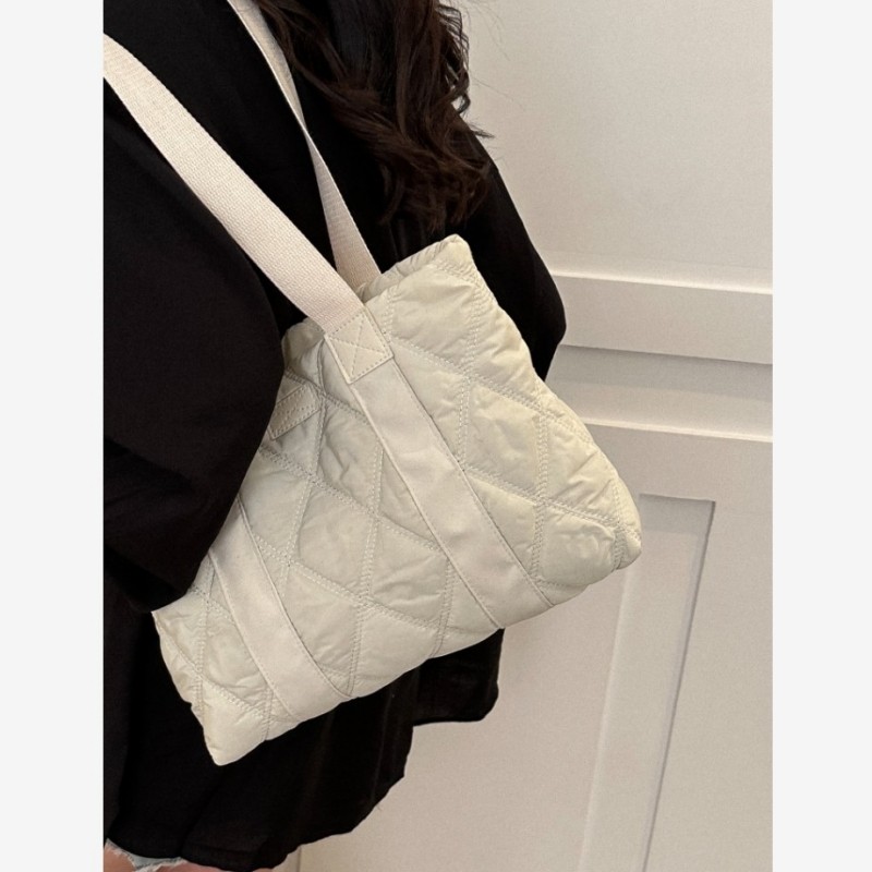 韩版女士手提通勤包城市上班休闲菱格单肩大包包ins大容量托特包,箱包皮具/热销女包/男包,托特包,淘宝优惠券,粉丝福利购,淘宝优惠卷