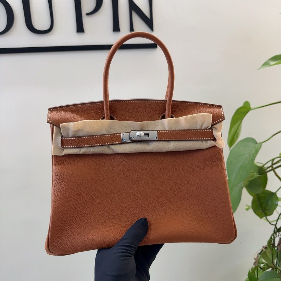 高版纯皮30厘米铂金包 欧美范真皮手提包 气质时尚手拎包togo牛皮