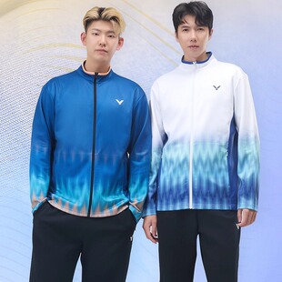 VICTOR威克多胜利运动外套J50600羽毛球服印花速干秋冬针织大赛款